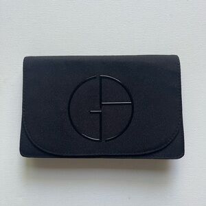 Giorgio Armani Beauty Black Makeup Bag Toiletry Cosmetic Case Evening Pouch